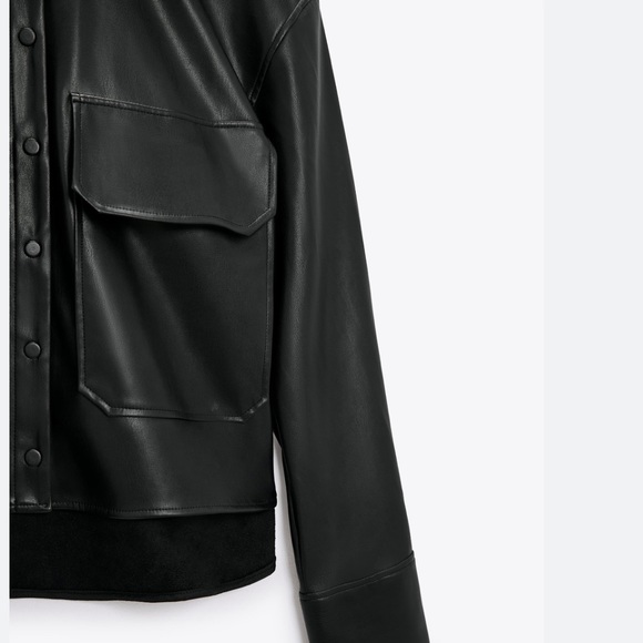 Zara Leather Shirt - Picture 2 of 4